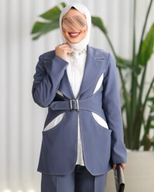  چاكيت قطن بحزام مدمج مع توكة
